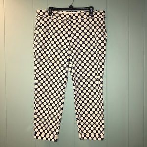 J crew | polka dot cafe Capri cuffed chino pants